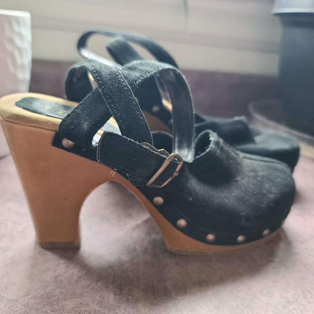 725 Originals Platform Clog Black with ankle wrap. sze 7.5 - Picture 3 of 7